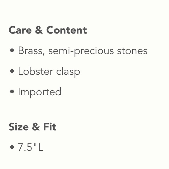 NWT anthropologie semi precious stone hand chain - Picture 5 of 5